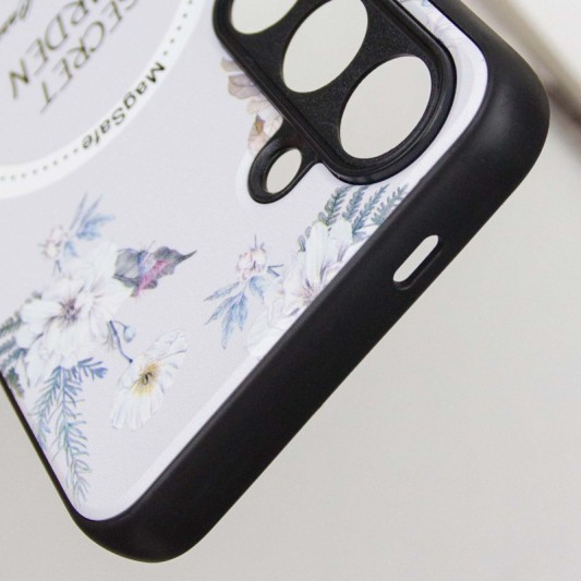 TPU+PC чохол Secret Garden with MagFit для Samsung Galaxy S23 FE White - зображення 5 