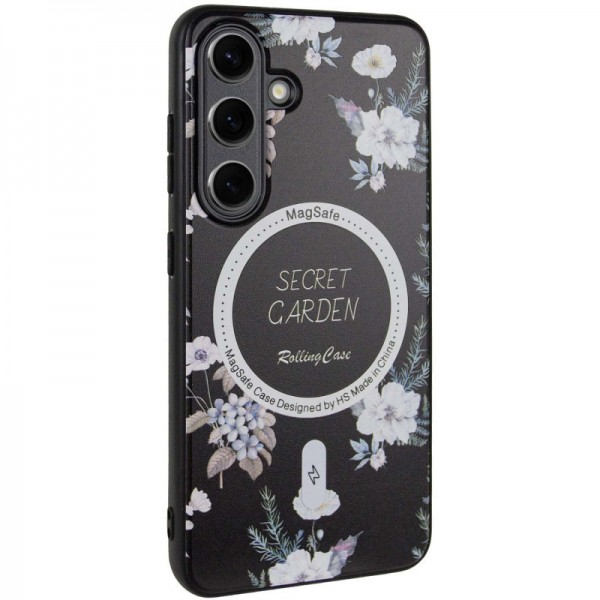 TPU+PC чехол Secret Garden with MagFit для Samsung Galaxy S23 FE Black