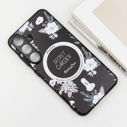 TPU+PC чехол Secret Garden with MagFit для Samsung Galaxy S23 FE Black - изображение 2
