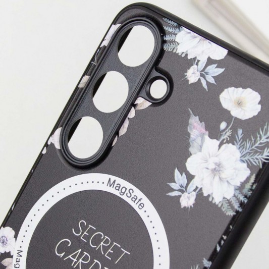 TPU+PC чехол Secret Garden with MagFit для Samsung Galaxy S23 FE Black - изображение 5