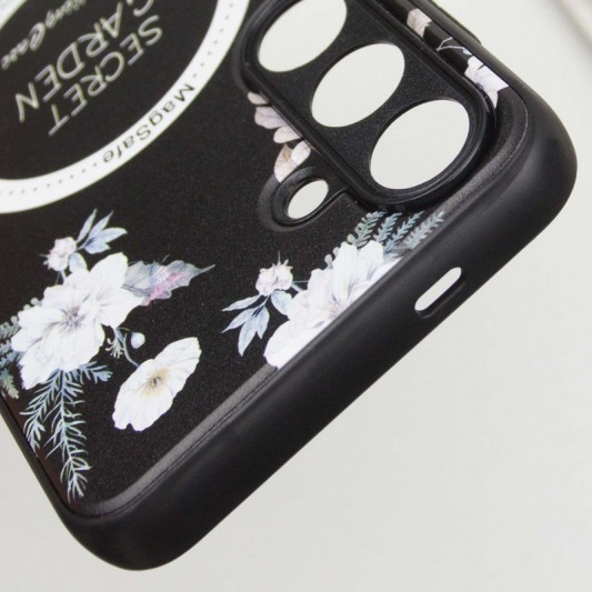 TPU+PC чехол Secret Garden with MagFit для Samsung Galaxy S23 FE Black - изображение 6