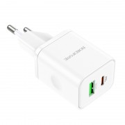 СЗУ Borofone BN7 PD20W+QC3.0 (1USB-A/1C) White
