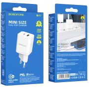 СЗУ Borofone BN7 PD20W+QC3.0 (1USB-A/1C) White