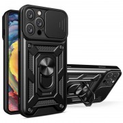 Ударостійкий чохол Camshield Serge Ring для Apple iPhone 13 Pro Max (6.7") Чорний