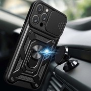 Ударостійкий чохол Camshield Serge Ring для Apple iPhone 13 Pro Max (6.7") Чорний