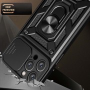 Ударостійкий чохол Camshield Serge Ring для Apple iPhone 13 Pro Max (6.7") Чорний