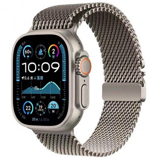 Ремешок Milanese Loop New Design для Apple Watch 38/40/41/42mm(ser.10) Titanium - изображение 2