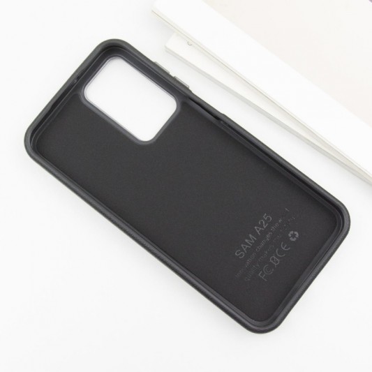 Кожаный чехол Leather Case Metal Buttons для Samsung Galaxy S23 FE Black - изображение 2