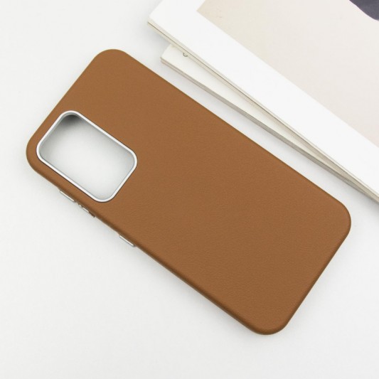 Шкіряний чохол Leather Case Metal Buttons для Samsung Galaxy S23 FE Brown - зображення 2 