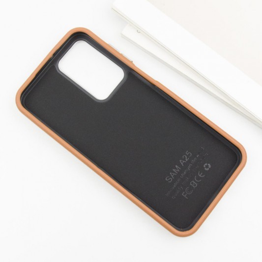 Шкіряний чохол Leather Case Metal Buttons для Samsung Galaxy S23 FE Brown - зображення 3 
