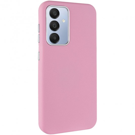 Кожаный чехол Leather Case Metal Buttons для Samsung Galaxy S23 FE Light Pink