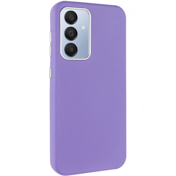 Шкіряний чохол Leather Case Metal Buttons для Samsung Galaxy S23 FE Light Purple