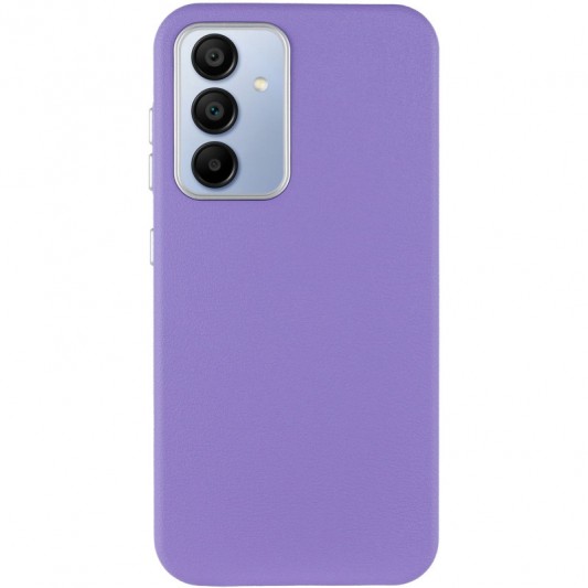Кожаный чехол Leather Case Metal Buttons для Samsung Galaxy S23 FE Light Purple - изображение 1