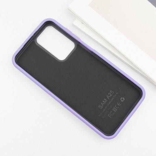 Кожаный чехол Leather Case Metal Buttons для Samsung Galaxy S23 FE Light Purple - изображение 2