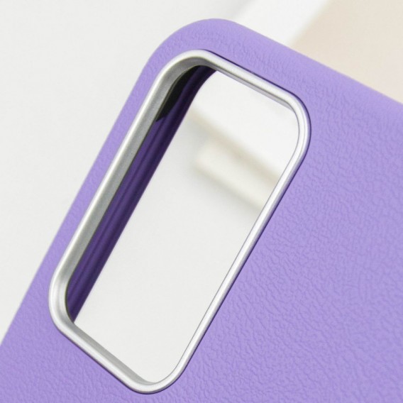 Шкіряний чохол Leather Case Metal Buttons для Samsung Galaxy S23 FE Light Purple