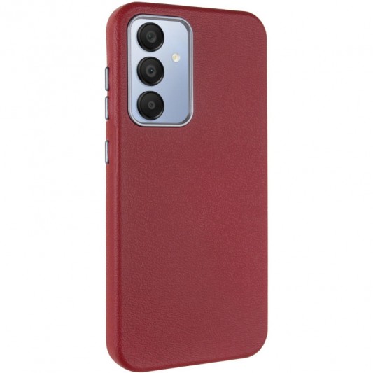 Кожаный чехол Leather Case Metal Buttons для Samsung Galaxy S23 FE Red