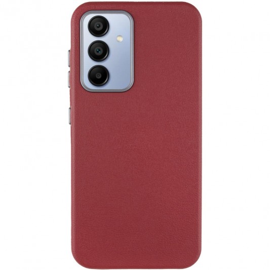Кожаный чехол Leather Case Metal Buttons для Samsung Galaxy S23 FE Red - изображение 1