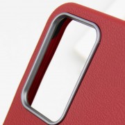Кожаный чехол Leather Case Metal Buttons для Samsung Galaxy S23 FE Red