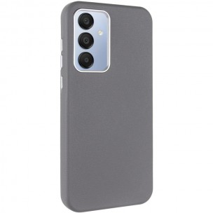 Шкіряний чохол Leather Case Metal Buttons для Samsung Galaxy S23 FE Titanium Gray
