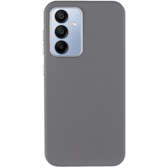 Шкіряний чохол Leather Case Metal Buttons для Samsung Galaxy S23 FE Titanium Gray