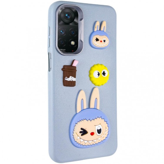 Чехол TPU Leather Toys для Xiaomi Redmi Note 11 Pro 4G/5G / 12 Pro 4G Labubu / Blue