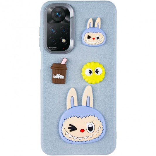 Чохол TPU Leather Toys для Xiaomi Redmi Note 11 Pro 4G/5G / 12 Pro 4G Labubu / Blue - зображення 1 