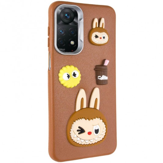 Чохол TPU Leather Toys для Xiaomi Redmi Note 11 Pro 4G/5G / 12 Pro 4G Labubu / Brown
