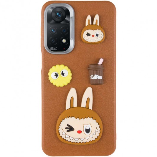 Чохол TPU Leather Toys для Xiaomi Redmi Note 11 Pro 4G/5G / 12 Pro 4G Labubu / Brown - зображення 1 