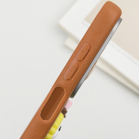 Чохол TPU Leather Toys для Xiaomi Redmi Note 11 Pro 4G/5G / 12 Pro 4G Labubu / Brown - зображення 4 
