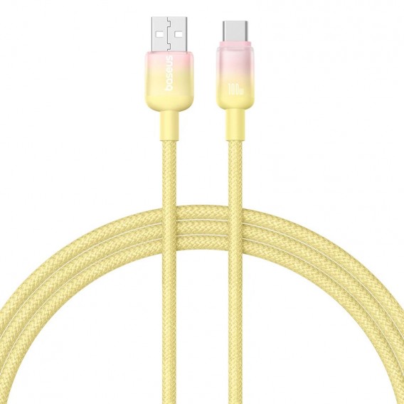 Дата кабель Baseus Discolor Series Fast Charging USB to Type-C 100W (1m) (P10374903) Custard Yellow