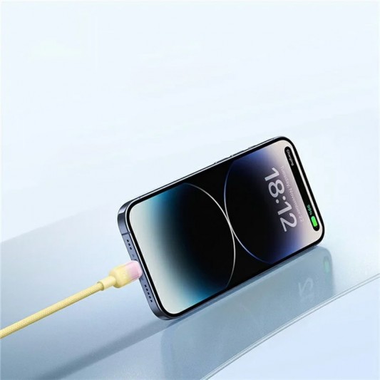 Дата кабель Baseus Discolor Series Fast Charging USB to Type-C 100W (1m) (P10374903) Custard Yellow - изображение 1