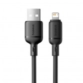 Дата кабель Baseus Silky Series OS Fast Charging USB to Lightning 2.4A (1m) (P1037770) Cluster Black Дата кабель Baseus Silky Series OS Fast Charging USB to Lightning 2.4A (1m) (P1037770) Cluster Black