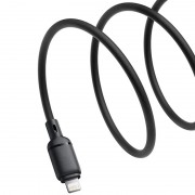 Дата кабель Baseus Silky Series OS Fast Charging USB to Lightning 2.4A (1m) (P1037770) Cluster Black