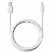Дата кабель Baseus Silky Series OS Fast Charging USB to Lightning 2.4A (1m) (P1037770) Moon White
