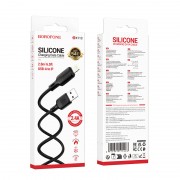 Дата кабель Borofone BX113 Lenny USB to Lightning 2.4A (2m) Black