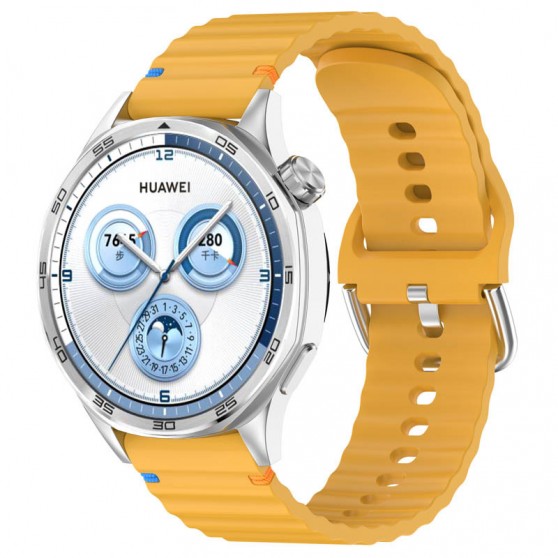 Силиконовый ремешок Wavy для Smart Watch 22mm Dark Yellow