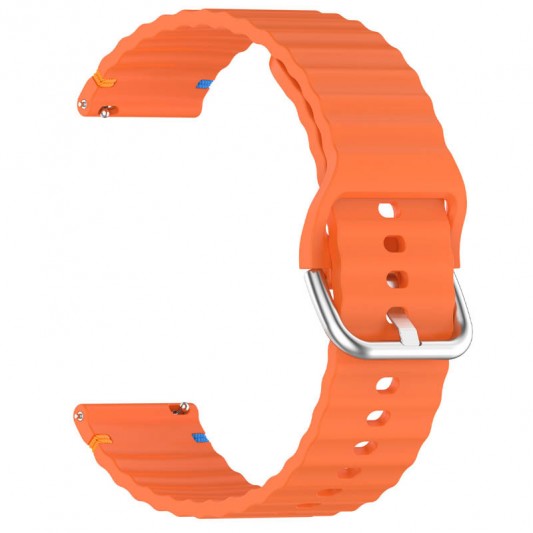 Силіконовий ремінець Wavy для Smart Watch 22mm Orange - зображення 1 