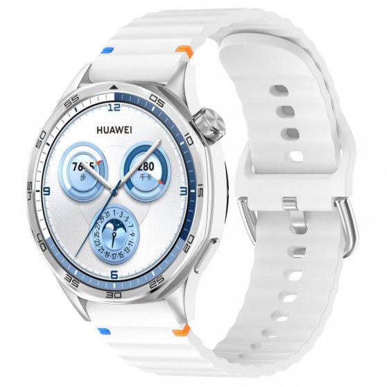 Силиконовый ремешок Wavy для Smart Watch 22mm White