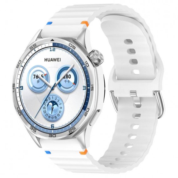 Силіконовий ремінець Wavy для Smart Watch 22mm White