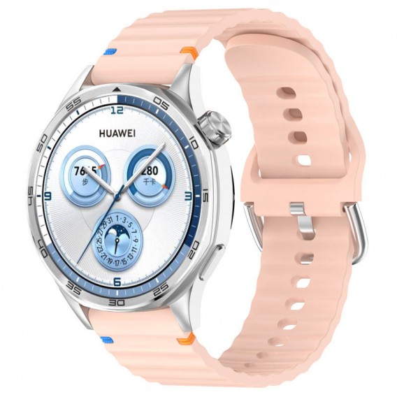 Силіконовий ремінець Wavy для Smart Watch 22mm Light Pink