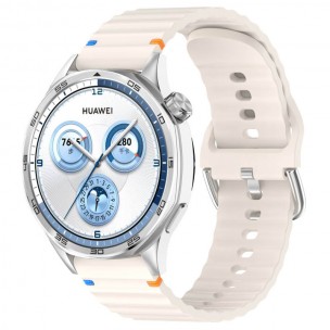 Силіконовий ремінець Wavy для Smart Watch 22mm Antique White