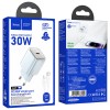 Блок живлення Hoco N47 Glorious PD30W (1USB-C) + кабель Type-C to Lightning Blue