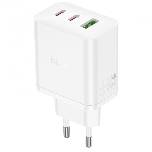 Блок питания Hoco N51 Scenery PD65W (1USB-A/2C) White
