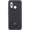 Чохол Silicone Cover Lakshmi Full Camera (AA) with logo для Xiaomi Redmi 12C / Poco C55 Чорний / Black