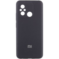Чехол Silicone Cover Lakshmi Full Camera (AA) with logo для Xiaomi Redmi 12C / Poco C55 Черный / Black