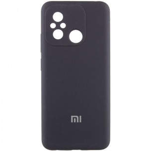 Чехол Silicone Cover Lakshmi Full Camera (AA) with logo для Xiaomi Redmi 12C / Poco C55 Черный / Black
