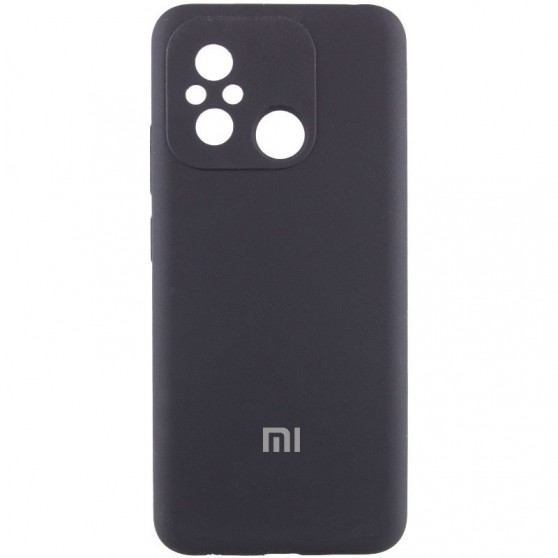 Чехол Silicone Cover Lakshmi Full Camera (AA) with logo для Xiaomi Redmi 12C / Poco C55 Черный / Black