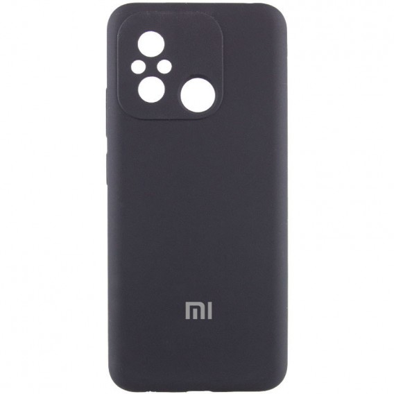 Чохол Silicone Cover Lakshmi Full Camera (AA) with logo для Xiaomi Redmi 12C / Poco C55 Чорний / Black