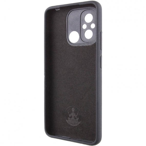 Чохол Silicone Cover Lakshmi Full Camera (AA) with logo для Xiaomi Redmi 12C / Poco C55 Чорний / Black