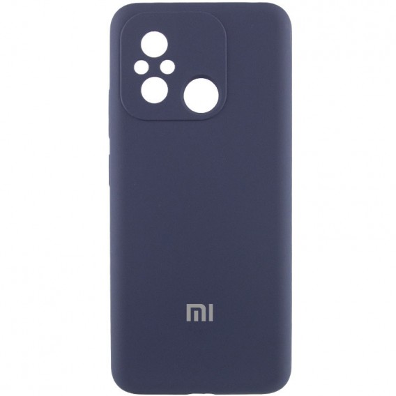 Чохол Silicone Cover Lakshmi Full Camera (AA) with logo для Xiaomi Redmi 12C / Poco C55 Синій / Midnight blue